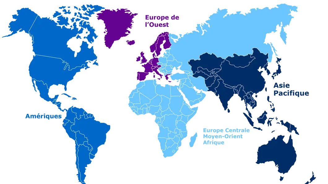 carte du monde en français